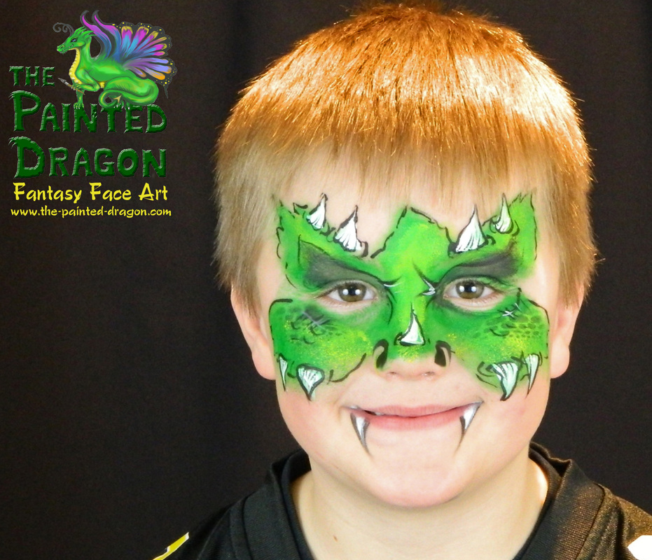 dragon face paint easy